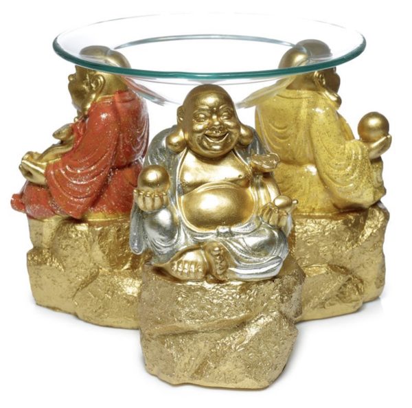 Lucky Glitter Laughing Chinese Buddha Oil & Wax Melt Burner (11cm) - Image 2