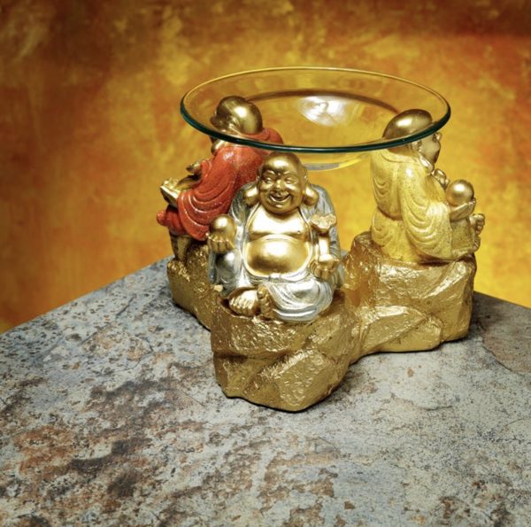 Lucky Glitter Laughing Chinese Buddha Oil & Wax Melt Burner (11cm)