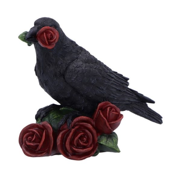 Nemesis Now©  "Rose of the Raven" Raven Stood on Roses (14cm) - Image 2