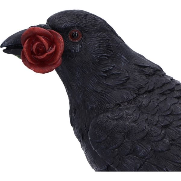Nemesis Now©  "Rose of the Raven" Raven Stood on Roses (14cm) - Image 4