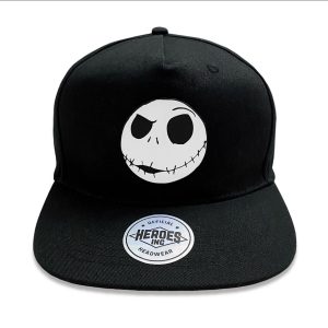 Disney© Nightmare Before Christmas - Jack Face Movie T-shirt (Unisex) (Black) (Snapback)