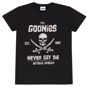 The Goonies©- Never Say Die Movie T-shirt (Unisex) (Black)