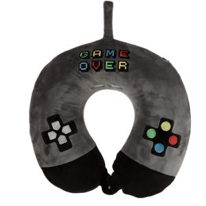 CUSH238 Game Over Plush Memory Foam Travel Pillow Controller (29cm)
