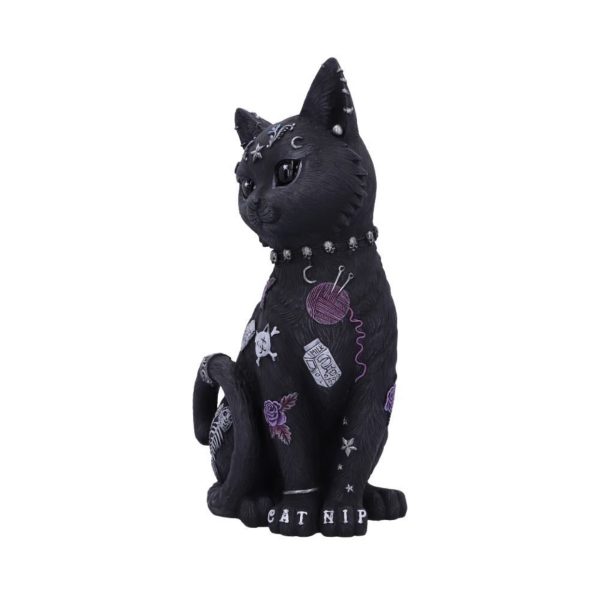 Nemesis Now©  “Bad To The Bone” Cat With Tattoo Patterns, Roses, Milk Ornaments (22cm) - Image 7