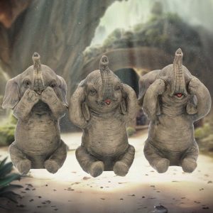 Nemesis Now©  "Three Wise Elephants" See No, Hear No, Speak No Evil  (16cm)