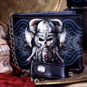 Nemesis Now© “Danegeld Death Viking Warrior” Celtic Skeleton Axe Wallet Chain 10cm