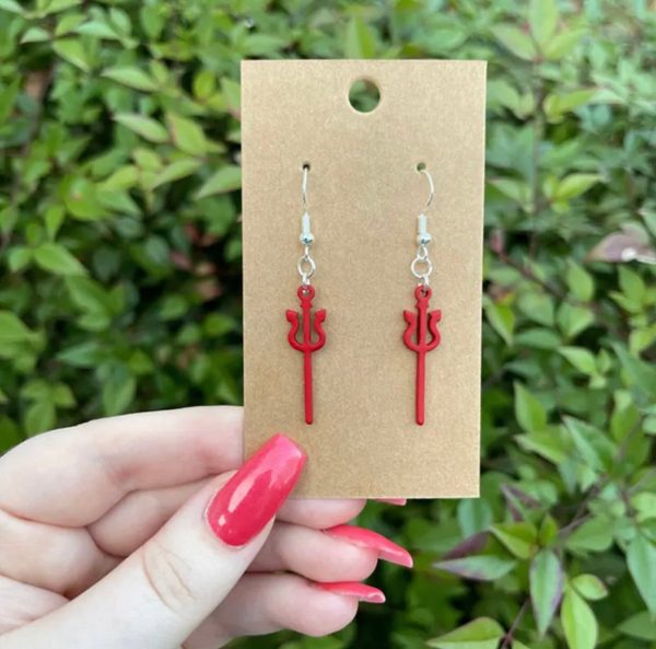 Red Vintage Devil Pitchfork (Red) (Plastic/Stainless Steel) (Unisex)