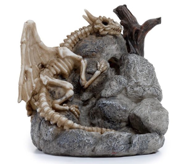 Shadows of Darkness Sleeping Bones Dragon Skull Backflow Incense Burner (13.5cm)