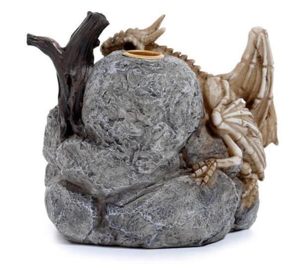 Shadows of Darkness Sleeping Bones Dragon Skull Backflow Incense Burner (13.5cm) - Image 4