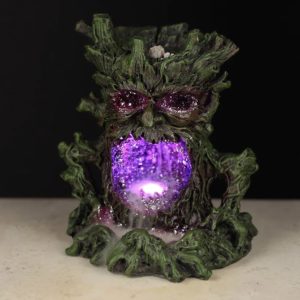 Crystal Green Man LED Backflow Incense Burner