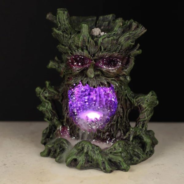 Crystal Green Man LED Backflow Incense Burner