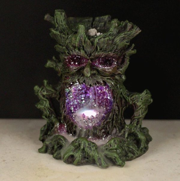Crystal Green Man LED Backflow Incense Burner - Image 2