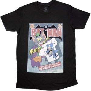 Tom & Jerry© Batman Comic Official Movie T-Shirt (Unisex) (Black/Comic)