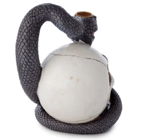 Snake & Skull Backflow Incense Burner Ornament (17cm) - Image 5