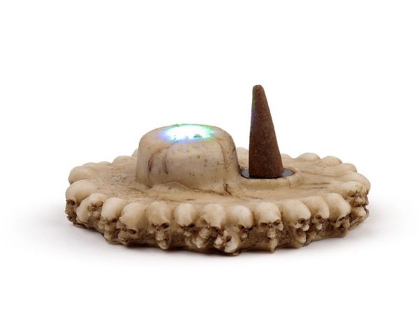 Dark Wizard & Black Cat LED Incense Cone Burner Ornament (17cm) - Image 3