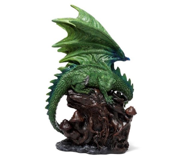 Enchanted Nightmare Emerald Spirit of the Forest Skull Dragon Ornament - Image 5