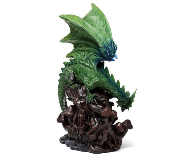 Enchanted Nightmare Emerald Spirit of the Forest Skull Dragon Ornament - Image 7