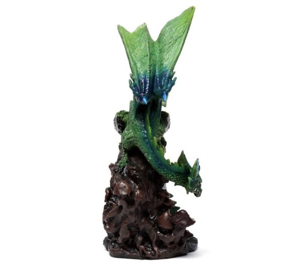 Enchanted Nightmare Emerald Spirit of the Forest Skull Dragon Ornament - Image 8