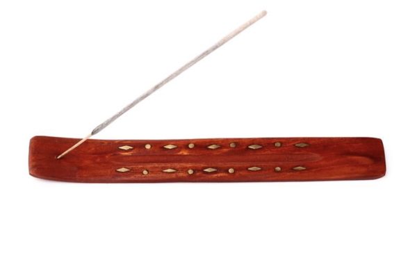 Mango Wood Ashcatcher Incense Stick Burner Diamonds Inlay (0.5cm) - Image 6