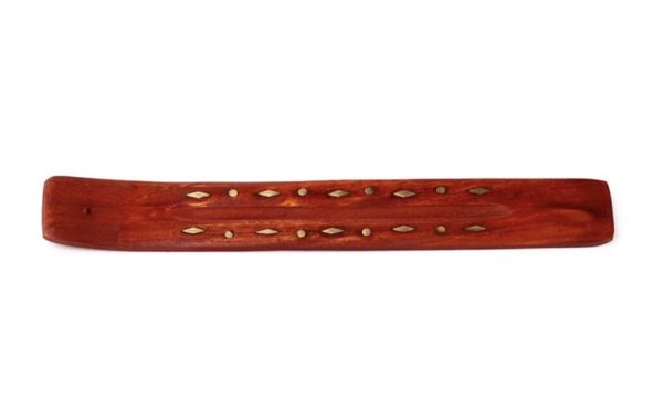 Mango Wood Ashcatcher Incense Stick Burner Diamonds Inlay (0.5cm) - Image 7