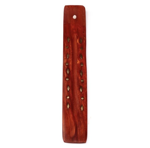 Mango Wood Ashcatcher Incense Stick Burner Diamonds Inlay (0.5cm) - Image 4