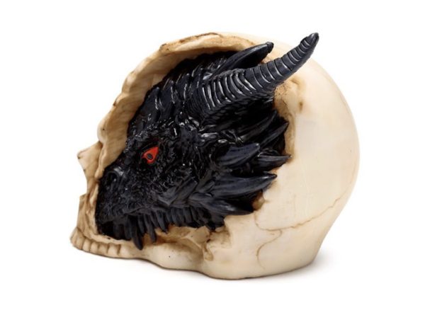 Shadows of Darkness Black Dragon in Skull Ornament (Small) (10cm) - Image 5