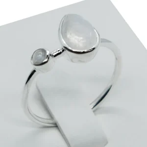 43314 Silver Ring Rainbow Pear Drop (One Size)