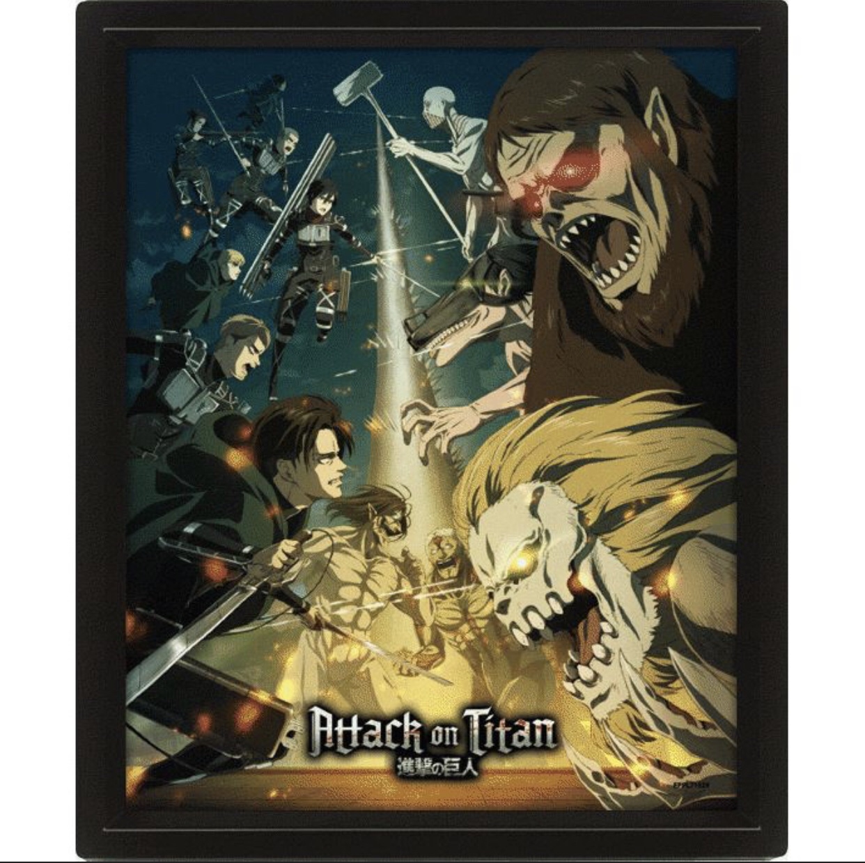 ATTACK ON TITAN© (S4) FRAMED Poster 3D (25cm x 20cm)