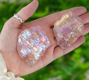 Rose Quartz Aura Rock Rough Stone