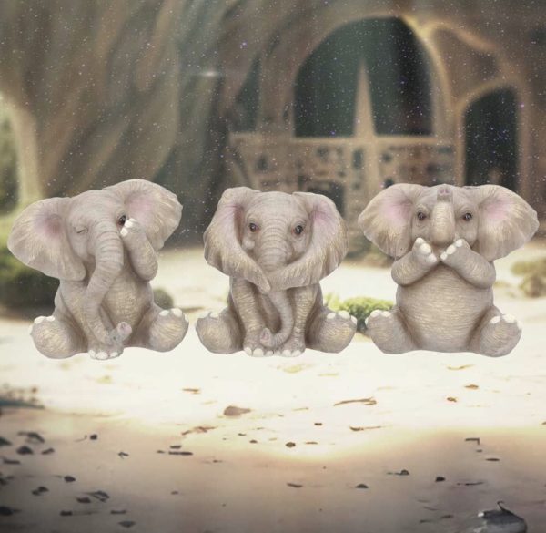Nemesis Now© Three Baby Elephants Ornament (8cm)