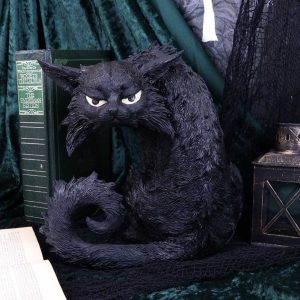 Nemesis Now© "Spite" Hunched Scruffy Witches Familiar Black Cat (Black/Yellow) (25.5cm)