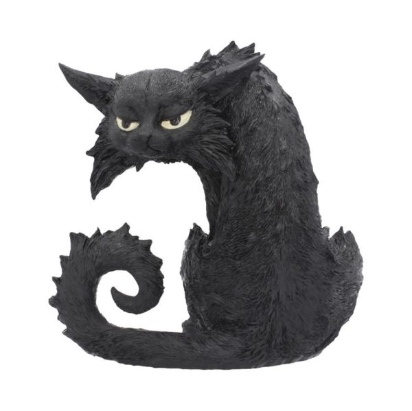 Nemesis Now© "Spite" Hunched Scruffy Witches Familiar Black Cat (Black/Yellow) (25.5cm) - Image 2