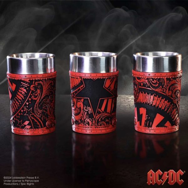 Nemesis Now© AC/DC© Logo Shot Glass Set (Set of 3) 8.7cm - Image 2