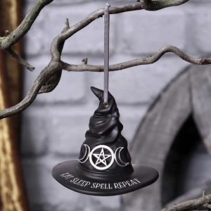 Nemesis Now© Eat Sleep Spell Repeat Witch Hat Hanging Ornament (9cm)