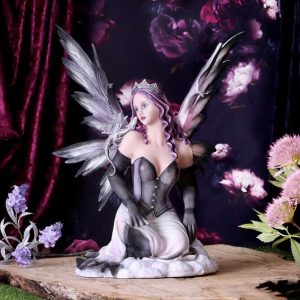 Nemesis Now© “Tameka” Winter Fairy with Dragon Figurine (38cm) (Purple/Grey)