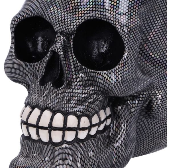 Nemesis Now© Holographic Silver Skull Ornament 16.5cm - Image 3