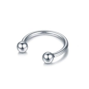 U Shaped Horse Shoe Ring Septum Piercing Round Point (Stainless Steel)