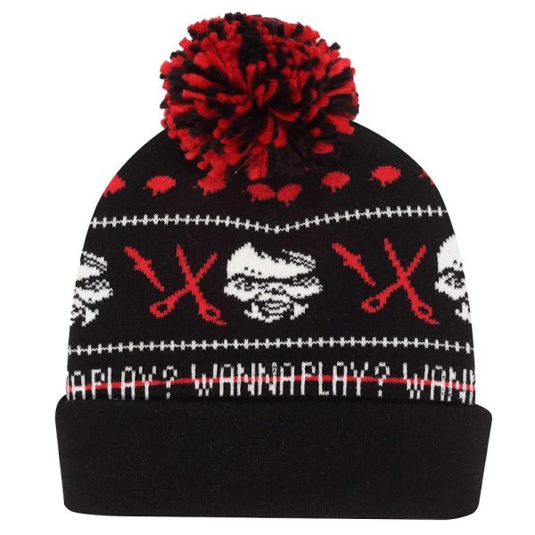 Chucky© Chucky Wanna Play? Pom Beanie (Unisex) (Black/Red) - Image 5