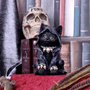 Nemesis Now© "Reapers Feline" Black Kitten With Grey Grim Reaper Cloak (16cm)