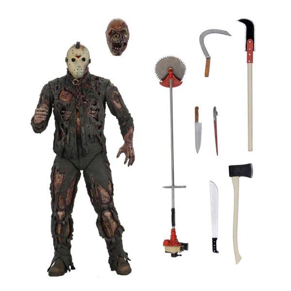 NECA© Friday The 13th Part VII Ultimate Jason Action Figure Changeable Heads / Accessories 7 Inch