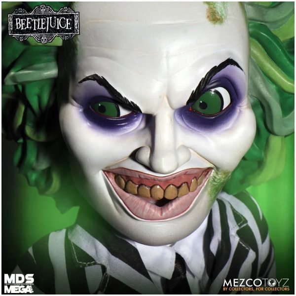 Beetlejuice© MEZCO© 15″ Mega Scale Talking Beetlejuice (15 Inches) (Black/White) - Image 3