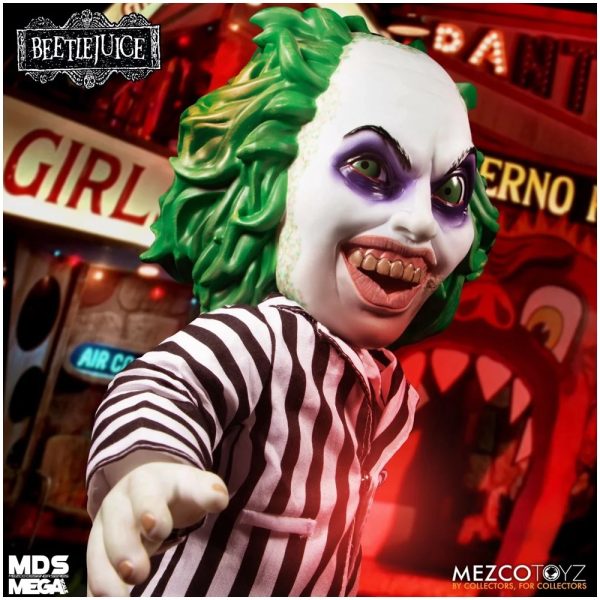 Beetlejuice© MEZCO© 15″ Mega Scale Talking Beetlejuice (15 Inches) (Black/White) - Image 6