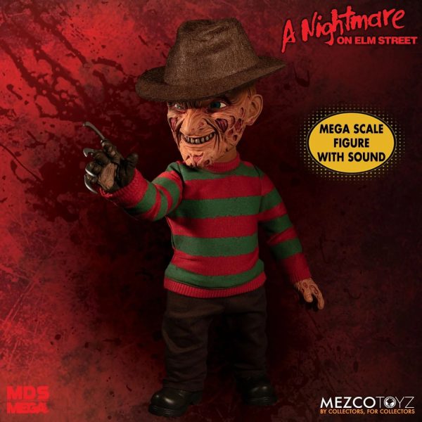 Freddy© MEZCO© 15″ Mega Scale Talking Freddy Krueger (15 Inches) (Red/Black) - Image 3