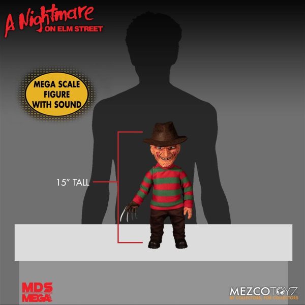 Freddy© MEZCO© 15″ Mega Scale Talking Freddy Krueger (15 Inches) (Red/Black) - Image 7