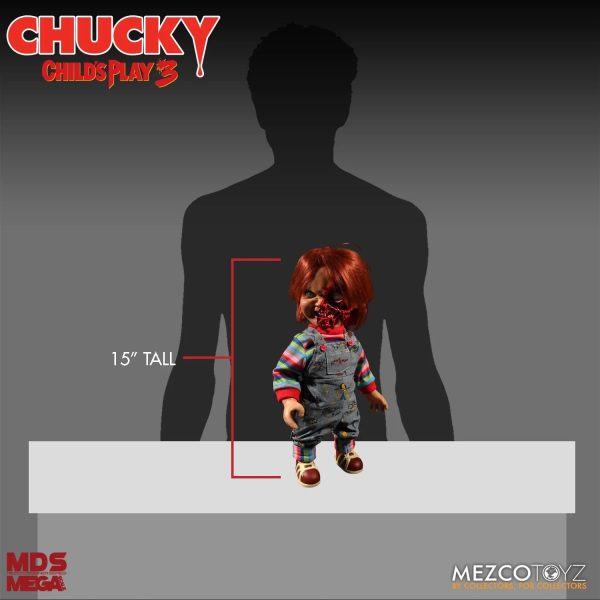 Chucky© MEZCO© Child's Play 3 Pizza Face 15″ Mega Scale Talking Chucky Doll (15 Inches) - Image 8