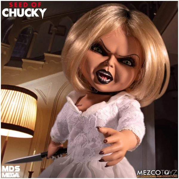 Tiffiany© MEZCO© Seed of Chucky 15″ Mega Scale Talking Tiffany Doll (15 Inches) (White)