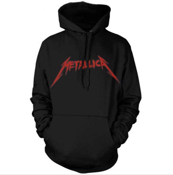 Metallica© “Skull Screaming Red” Official Band Hoodie (Unisex) (Black) - Image 2