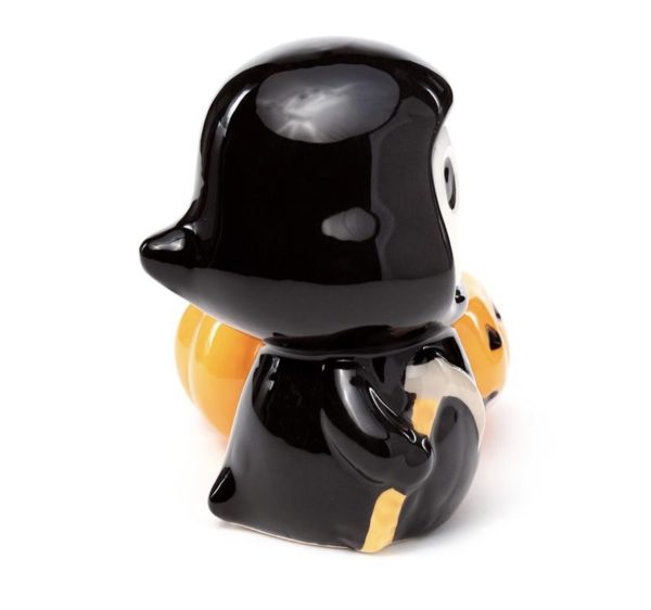 Ceramic Skull Boy Grim Reaper Pumpkin Tea Light Candle Holder (8cm) - Image 6