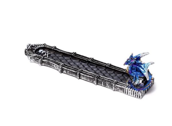 Enchanted Nightmare RIP Skull Dragon Ashcatcher Incense Stick Holder (6cm)