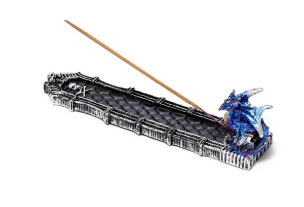 Enchanted Nightmare RIP Skull Dragon Ashcatcher Incense Stick Holder (6cm) - Image 2